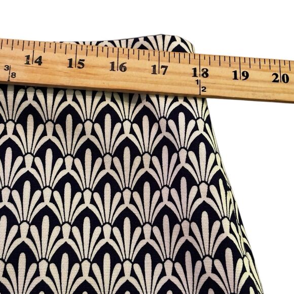 Talbots Navy Blue White Gatsby Art Deco Straight Skirt Size 14 Preppy NWOT - Picture 4 of 9